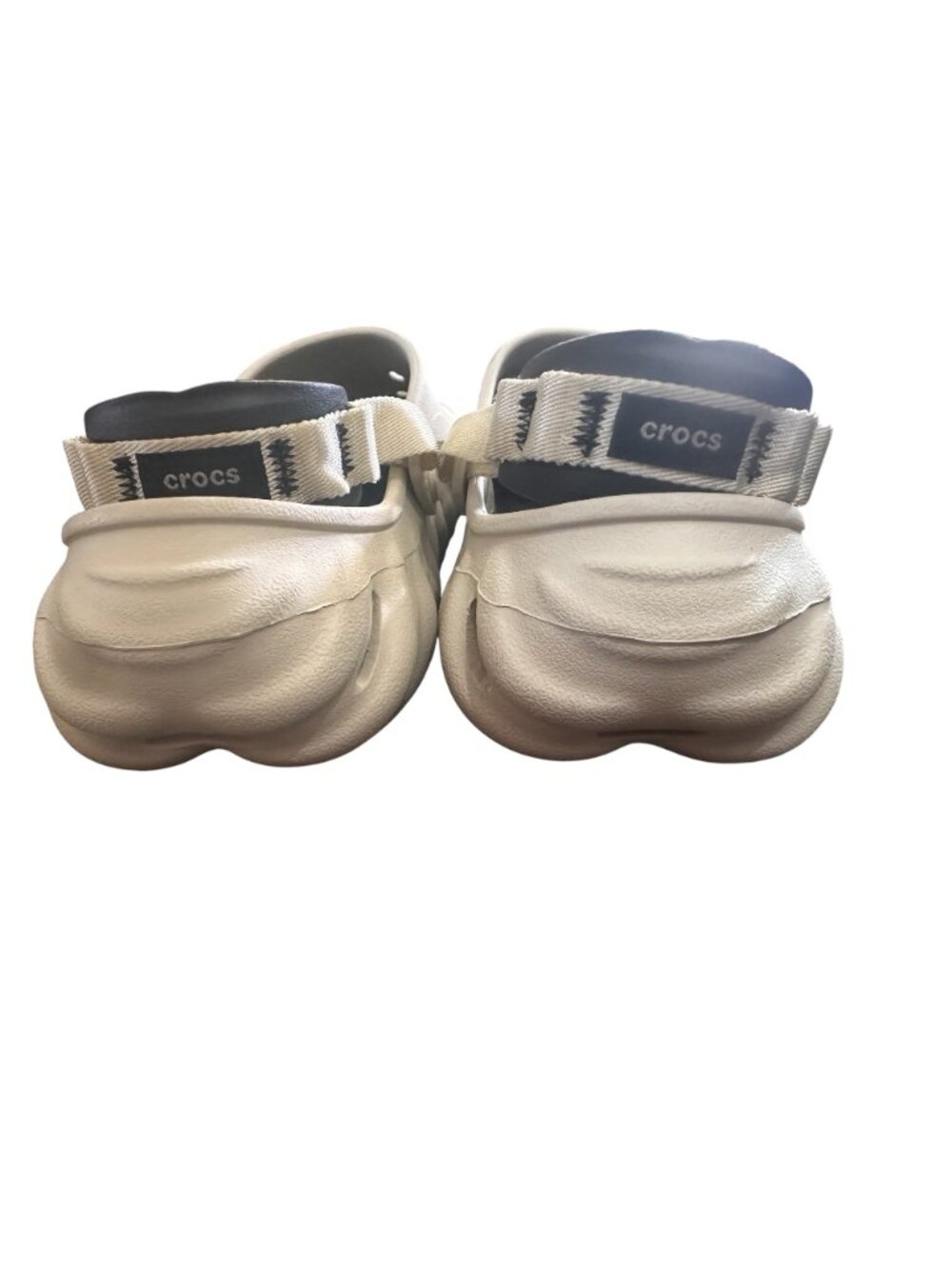 CROCS Platform Echo Clog Mens 13 Beige Comfort Slip On Workwear Casual Slippers - Picture 15 of 15